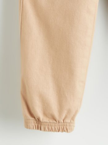 Girls' Basic Gabardine Pants with Elastic Waistband