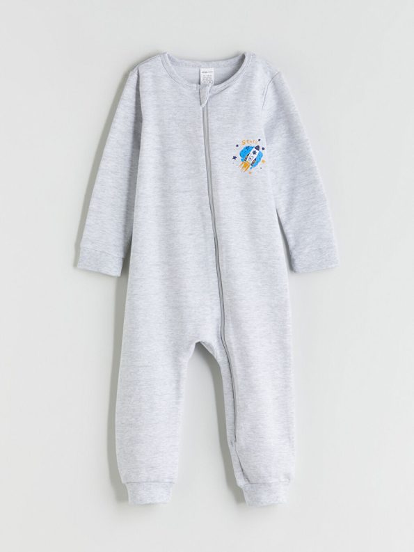 Bicycle Neck Long Sleeve Patterned Unisex Baby Romper