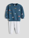 Elastic Waistband Basic Sweatpants Set