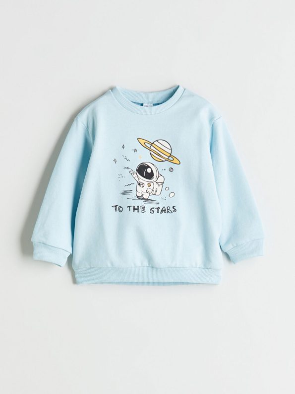 Boys' Printed Long Sleeve Crew Neck Sweatshirt