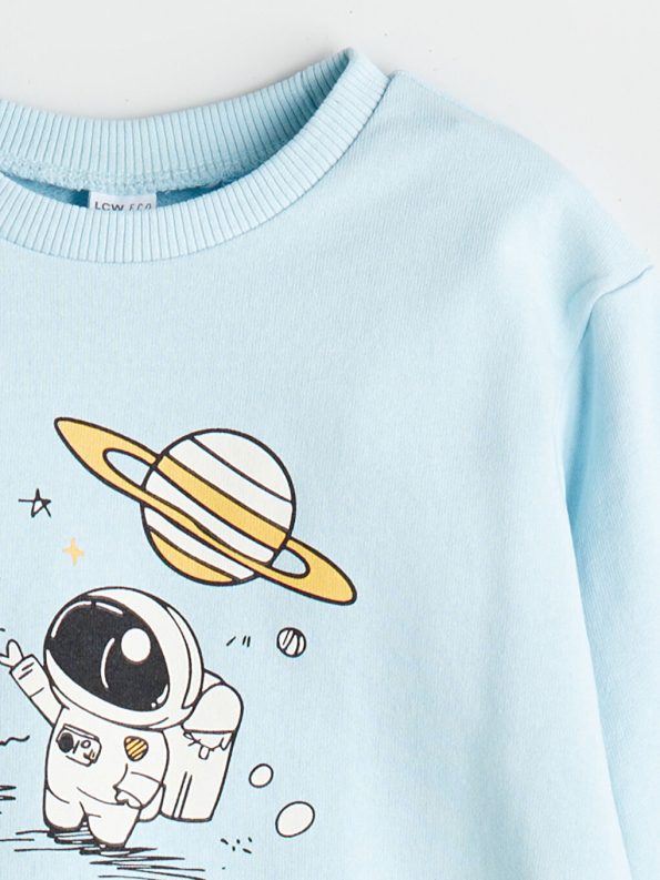 Boys' Printed Long Sleeve Crew Neck Sweatshirt