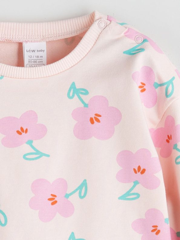 Floral Peter Pan Collar Baby Girl Romper