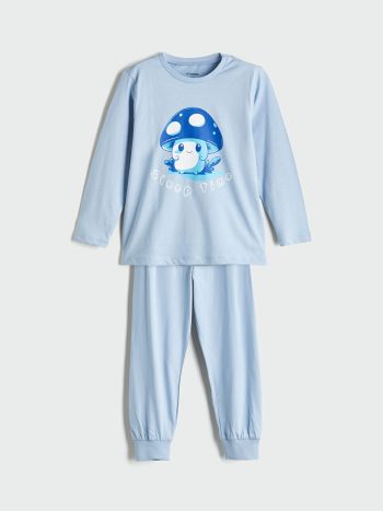 Boys' Printed Crew Neck T-Shirt and Shorts Set