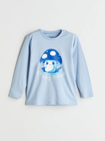 Boys' Printed Crew Neck T-Shirt and Shorts Set