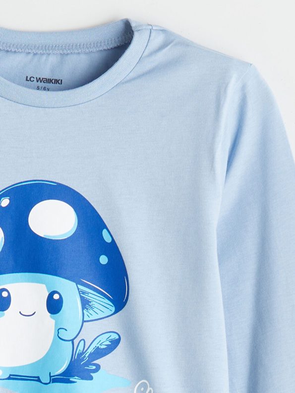 Boys' Printed Crew Neck T-Shirt and Shorts Set