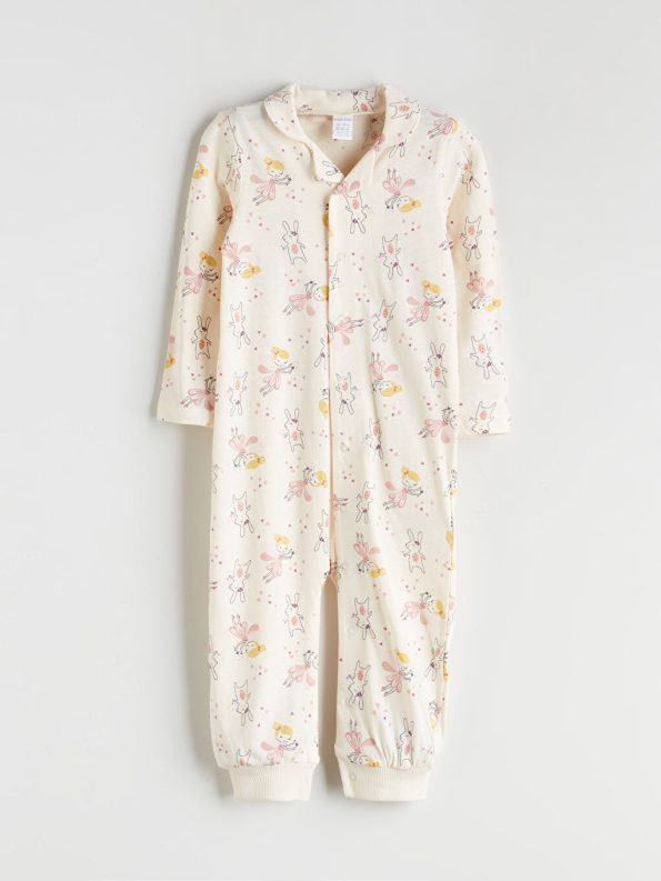 Floral Peter Pan Collar Baby Girl Jumpsuit
