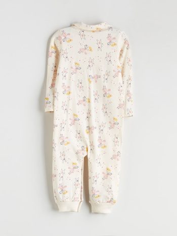 Floral Peter Pan Collar Baby Girl Jumpsuit