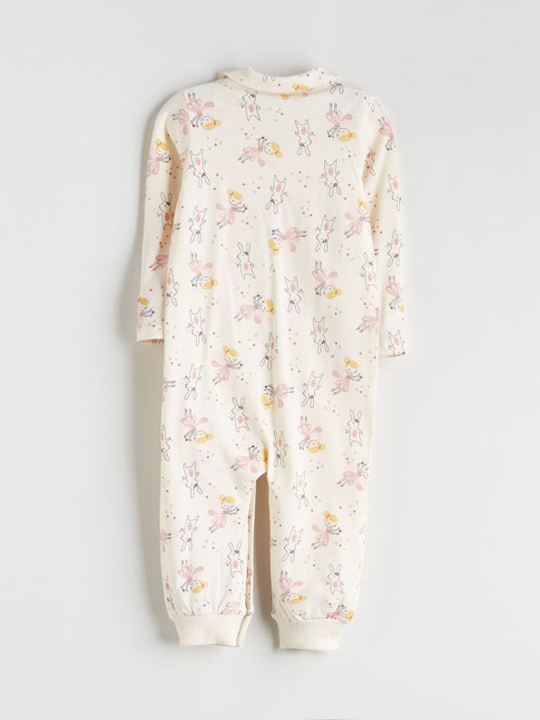 Floral Peter Pan Collar Baby Girl Jumpsuit