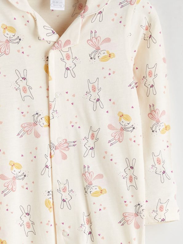 Floral Peter Pan Collar Baby Girl Jumpsuit