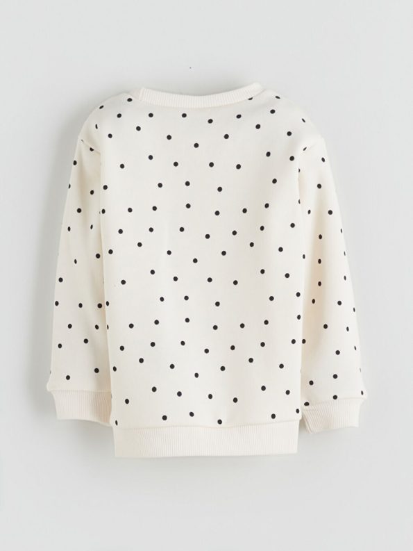 Thick Crew Neck Girl's Baby Sweatshirt