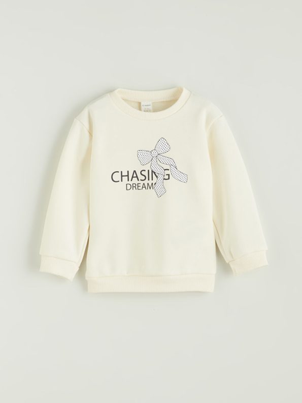 Thick Crew Neck Sweatshirt for Baby Girls