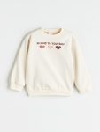 Thick Crew Neck Baby Girls Sweatshirt
