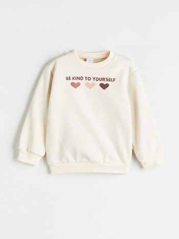 Thick Crew Neck Baby Girls Sweatshirt