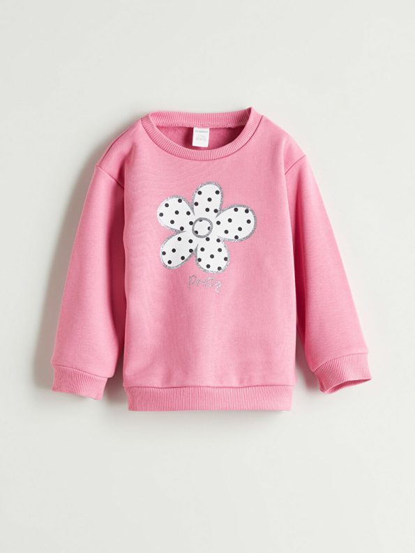 Thick Crew Neck Sweatshirt for Baby Girls