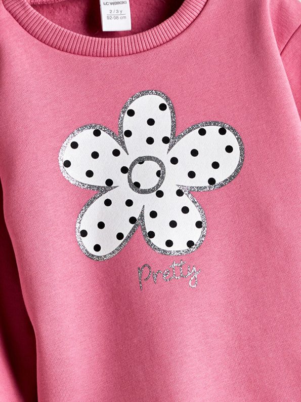 Thick Crew Neck Sweatshirt for Baby Girls