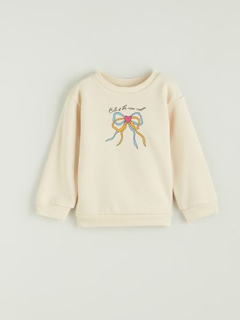 Thick Crew Neck Girls' Baby Sweatshirt