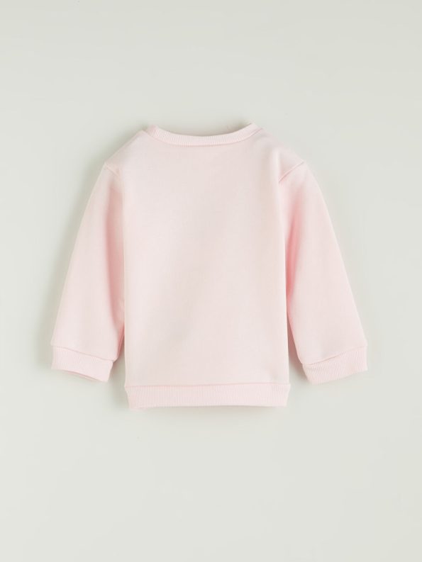 Thick Crew Neck Girl's Baby Sweatshirt