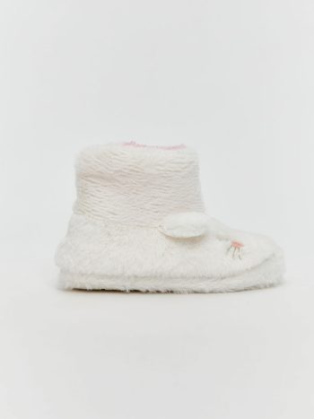 Girls' Baby Slippers with Patch Details