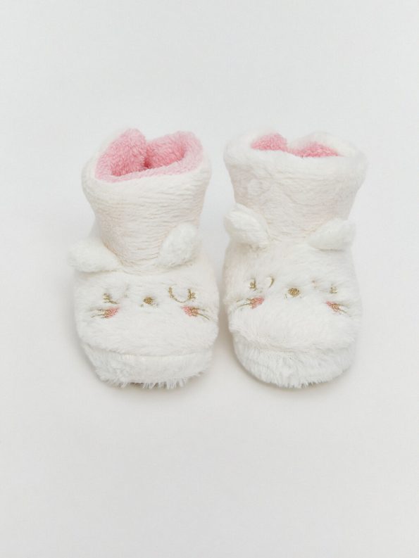 Girls' Baby Slippers with Patch Details