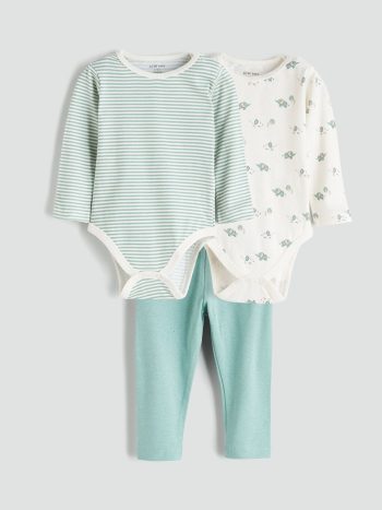 Boys' 3-Piece Set with Crew Neck