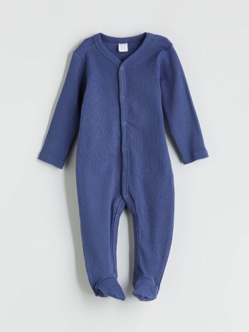 Patterned Long Sleeve Unisex Baby Romper