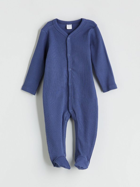 Patterned Long Sleeve Unisex Baby Romper