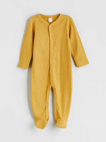Bicycle Neck Long Sleeve Patterned Unisex Baby Jumpsuit