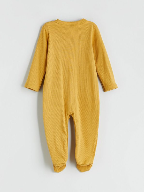 Bicycle Neck Long Sleeve Patterned Unisex Baby Jumpsuit