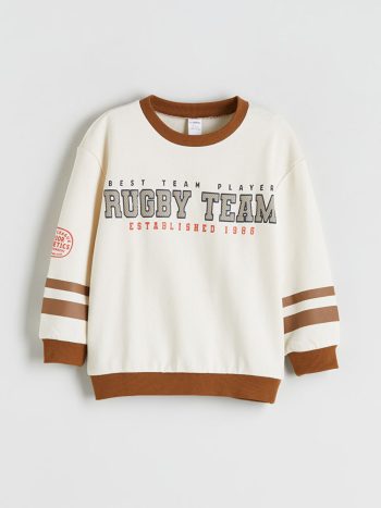 Thick Printed Crew Neck Sweatshirt for Baby Boys