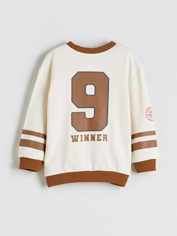 Thick Printed Crew Neck Sweatshirt for Baby Boys