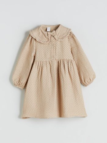 Square Neck Floral Baby Girl Dress