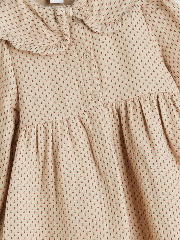 Square Neck Floral Baby Girl Dress