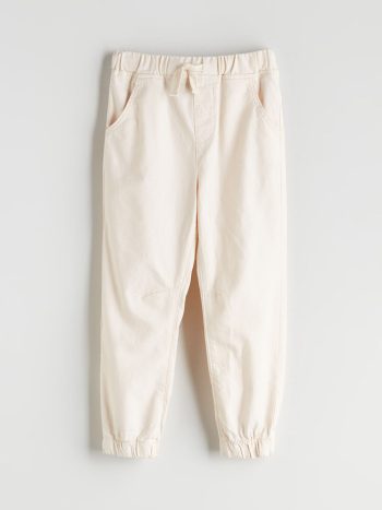 Belted Elastic Waist Linen Blend Boys' Pants