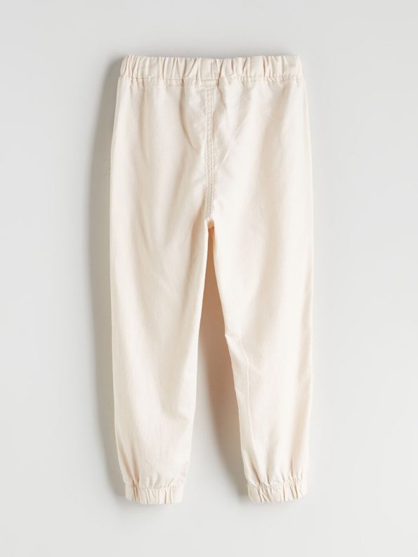 Belted Elastic Waist Linen Blend Boys' Pants