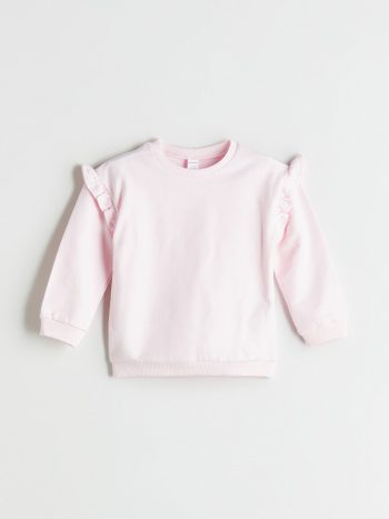 Thick Crew Neck Baby Girl Sweatshirt