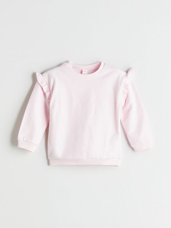 Thick Crew Neck Baby Girl Sweatshirt