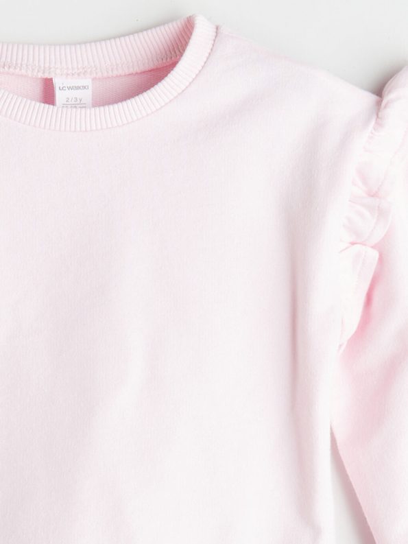 Thick Crew Neck Baby Girl Sweatshirt