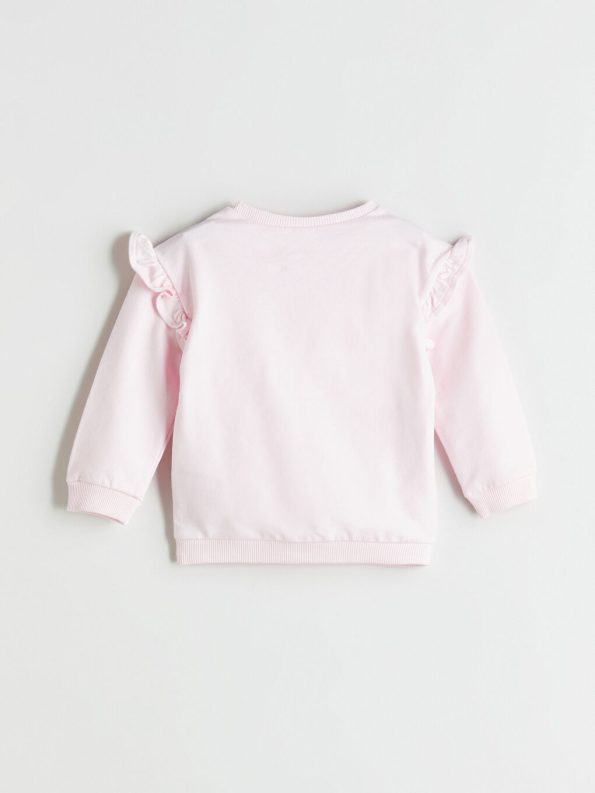 Thick Crew Neck Baby Girl Sweatshirt