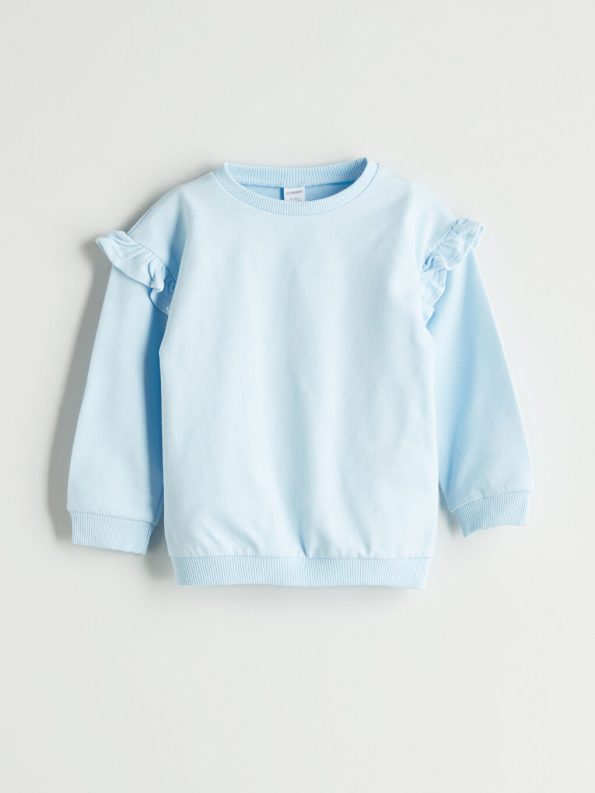 Thick Crew Neck Girls' Baby Sweatshirt