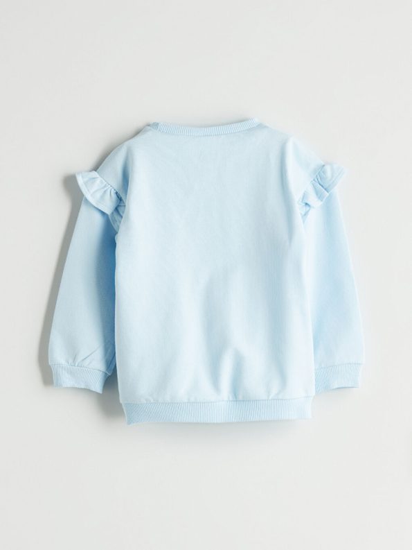 Thick Crew Neck Girls' Baby Sweatshirt