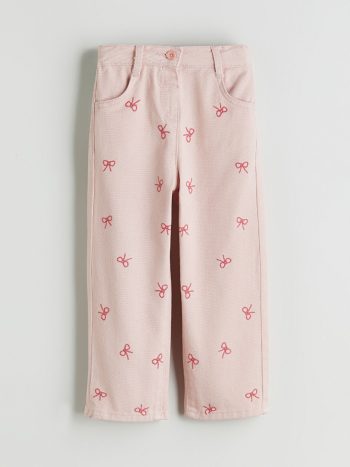 Girls' Basic Crew Neck T-Shirt and Pants Set