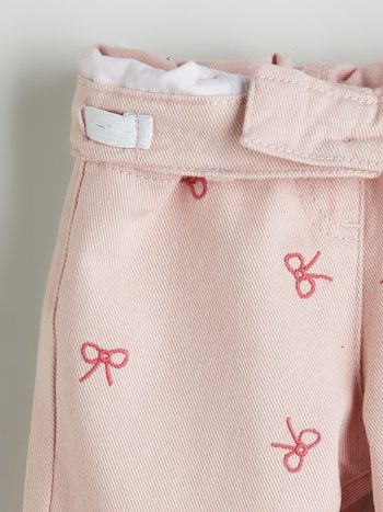 Girls' Basic Crew Neck T-Shirt and Pants Set