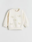 Thick Crew Neck Baby Girl Sweatshirt