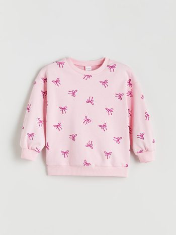 Thick Crew Neck Girl's Baby Sweatshirt