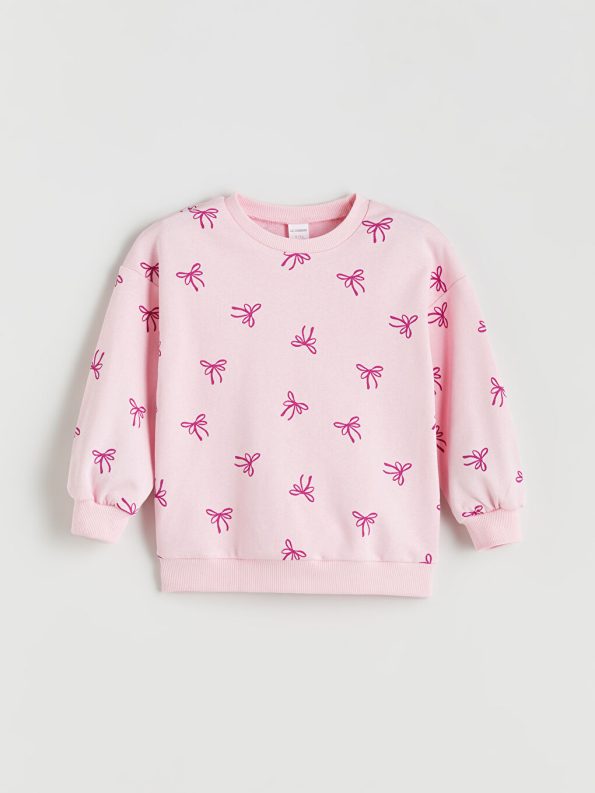 Thick Crew Neck Girl's Baby Sweatshirt