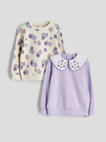Thick Crew Neck Baby Girl Sweatshirt