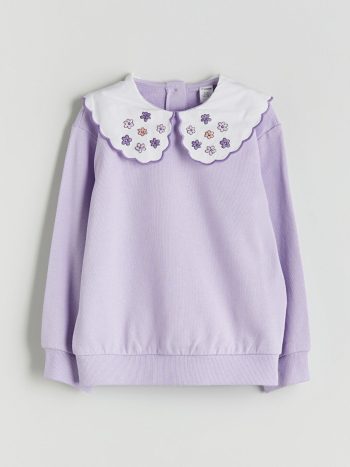 Thick Crew Neck Baby Girl Sweatshirt