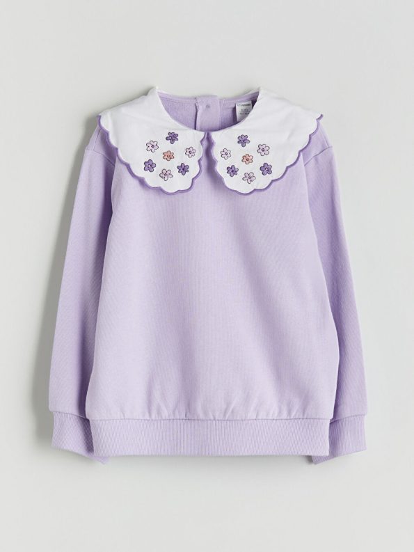 Thick Crew Neck Baby Girl Sweatshirt