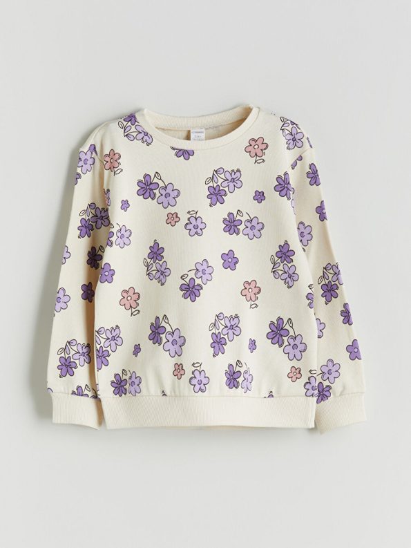 Thick Crew Neck Baby Girl Sweatshirt