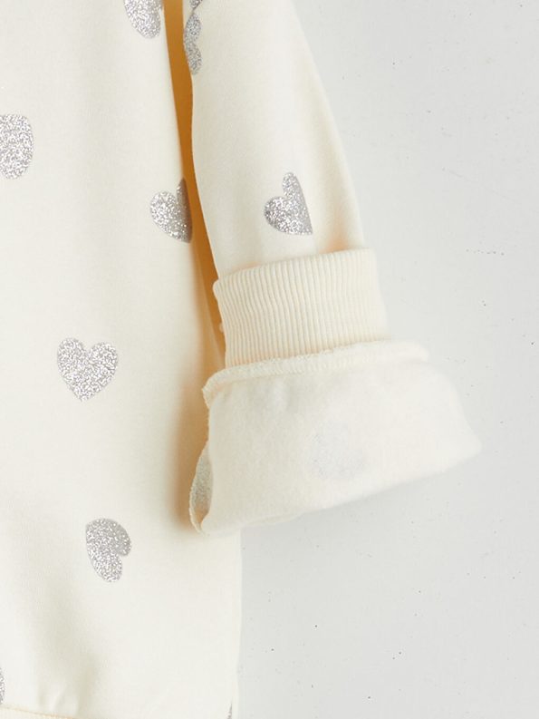 Floral Appliqué Crew Neck Sweatshirt for Girls